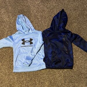 Under Armour Kids' Light Blue and Dark Blue Hoodies
